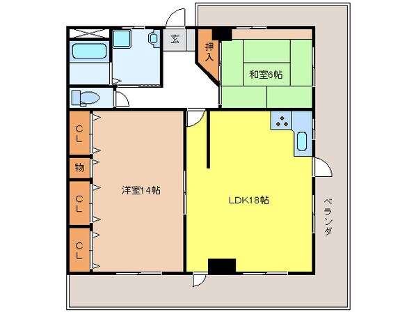 コーポラス鶉の物件間取画像